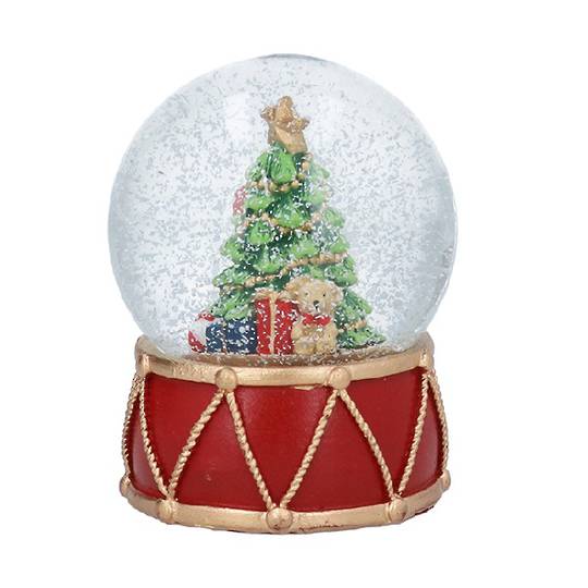 Small Snow Globe Tree with Gifts, Drum Base 8cm *ETA Nov